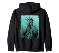 Crying Statue Of Liberty Equality Inclusion Silent Protest Zip Hoodie