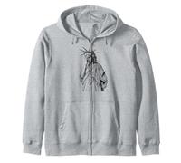 Crying Statue Of Liberty Zip Hoodie
