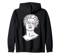 Crying Statue Pink Greek God Mythology Streetwear Zip Hoodie
