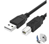 Cryluxial USB Printer Cable 2m, Type A to Type B Lead for All Printers, Scanners & Other Devices, High-Speed Data Transfer 480 Mbps, Shielded Durable, Plug and Play, USB A to B for PC Laptop