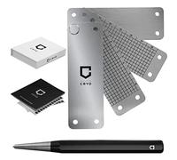 CRYO Crypto Seed Storage - Stainless Steel Wallet - Recovery Seed Phrase Backup - Cold Storage Cryptocurrency Bitcoin - Store up to 24 Words (DOT)