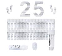 CryoKing 1.0ml Cryovials, 25Pcs Cryotubes with Side Barcode, Sterilisation Vials with External Thread, Sample Tubes with White Caps, Lab Tubes for Sample Storage from -196℃ to 121℃