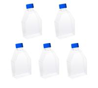 CryoKing Cell Culture Flasks, Sterile Plastic Tissue Culture Bottle with Filter Cap, 25cm² Culture Area, TC Treated, 7ml Working Volume, 60ml Total Volume, Pack of 5