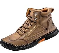 Cryonessa Leather Boots for Men, Cryonessa Mens Comfortable Handmade Leather Shoes, Waterproof, Arch Support, Pressure Relief (Khaki, Adult, Men, 10, Numeric, UK Footwear Size System, Wide)