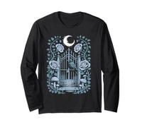 Crypt Keeper’s Garden Gothic Cemetery Gate Raven Long Sleeve T-Shirt