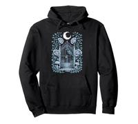 Crypt Keeper’s Garden Gothic Cemetery Gate Raven Pullover Hoodie