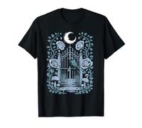 Crypt Keeper’s Garden Gothic Cemetery Gate Raven T-Shirt