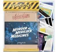 Cryptic Killers Unsolved murder mystery game - Police Case Files Investigation Detective Evidence & Crime File - individuals, date nights & party games- Murder at MediLuck Medicines