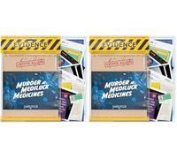 Cryptic Killers Unsolved murder mystery game - Police Case Files Investigation Detective Evidence & Crime File - individuals, date nights & party games- Murder at MediLuck Medicines (Pack of 2)