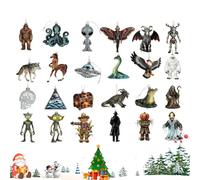 Cryptid Advent Calendar - Acrylic 2D 11.02x6.3 in | 2025 Cryptid Home Decor, Collectible Legends Figurines, Christmas Countdown | Desktop Shelf Tree Door Window Car Bedroom