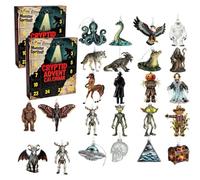 Cryptid Advents Calendars 2025, Mysteries of The Unknown, 24 Days of Monsters Legends Calendar, 2d Acrylic Paranormal Advent Calendar, Scary Ornaments & Party Decor, for Cryptid Fans (2pcs)