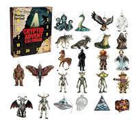 Cryptid Advents Calendars 2025, Mysteries of The Unknown, 24 Days of Monsters Legends Calendar, 2d Acrylic Paranormal Advent Calendar, Scary Ornaments & Party Decor, for Cryptid Fans (1pc)