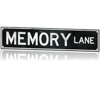 Cryptid Artwork Memory Lane Metal Sign 18x4 Inch - Embossed Rustic Wall Art Decor for a Touch of Nostalgia - Weathered Vintage Sign for Home