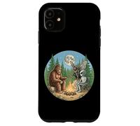 Cryptid Bigfoot Alien Mothman Moonlight Camping Case for iPhone 11