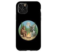 Cryptid Bigfoot Alien Mothman Moonlight Camping Case for iPhone 11 Pro