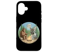 Cryptid Bigfoot Alien Mothman Moonlight Camping Case for iPhone 16