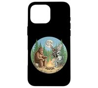 Cryptid Bigfoot Alien Mothman Moonlight Camping Case for iPhone 16 Pro Max