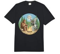 Cryptid Bigfoot Alien Mothman Moonlight Camping Comfort Colors Adult Heavyweight T-Shirt