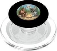 Cryptid Bigfoot Alien Mothman Moonlight Camping PopSockets PopGrip for MagSafe