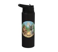 Cryptid Bigfoot Alien Mothman Moonlight Camping Stainless Steel Insulated Water Bottle