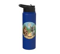 Cryptid Bigfoot Alien Mothman Moonlight Camping Stainless Steel Insulated Water Bottle