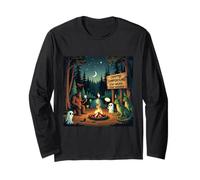 Cryptid Campground Bigfoot Mothman Aliens Loch Ness Monster Long Sleeve T-Shirt