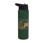 Cryptid Campground Bigfoot Mothman Aliens Loch Ness Monster Stainless Steel Insulated Water Bottle