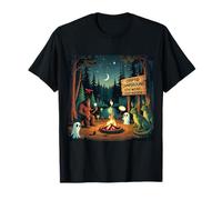 Cryptid Campground Bigfoot Mothman Aliens Loch Ness Monster T-Shirt