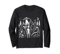 Cryptid Creatures, Bigfoot Mothman, Loch Ness, Monster Alien Long Sleeve T-Shirt