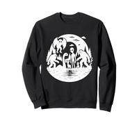 Cryptid Creatures, Bigfoot Mothman Loch Ness Monster Alien Sweatshirt