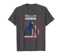Cryptid Home of The Michigan Dogman T-Shirt, Men, Dark Heather Grey, 3X-Large