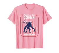 Cryptid Home of The Michigan Dogman T-Shirt, Men, Pink, Small