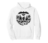Cryptid Legends Paranormal Mystery Night Artwork Pullover Hoodie