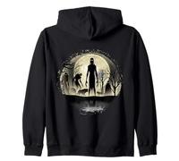 Cryptid Monsters Folk Creatures Cryptid Scary Halloween Zip Hoodie