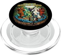 Cryptid Party Started Funny Bigfoot Nessie Mothman Yeti PopSockets PopGrip for MagSafe