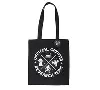 Cryptid Research Team Tote Bag | Fun Polycotton Shopper for Paranormal Believers | Reusable Grocery Bag for Bigfoot and Alien Fans | Lightweight 40cm Tote | Quirky Gift Idea