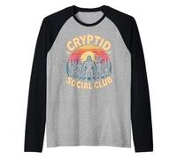 Cryptid Social Club Retro Sunset Vibes Raglan Baseball Tee