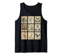 Cryptid Stamp Collection Bigfoot Yeti Mothman Vintage Tank Top