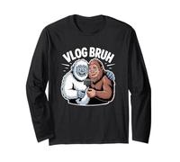 Cryptid Vlog Bruh: Bigfoot & Yeti's Sasquatch Adventures Long Sleeve T-Shirt
