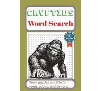 Cryptid Word Search Puzzle Book: Word Searches with Easy-to-Read Print about Cryptids, legendary, Bigfoot, and More - |6x9 inches, ... Gift for Vacation, Holiday, and free time