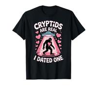 Cryptids are Real I Dated One, Funny Bigfoot and UFO Beam T-Shirt