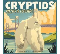 Cryptids Calendar 2026 | 12" x 24" Folklore 12 Month | Marble City Press | Mythical Creatures, Fantasy, Dragons, Myths and Legends, Cryptozoology | 2026-2027