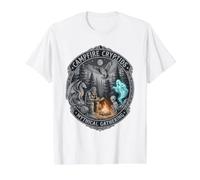 Cryptids Campfire Bigfoot Alien Dragon Mothman Forest Value Graphic T-Shirt, Men, White, XL