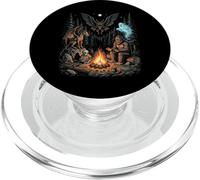 Cryptids Campfire Bigfoot Mothman Forest Camping Legends PopSockets PopGrip for MagSafe