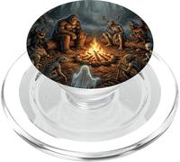 Cryptids Campfire Bigfoot Mothman Forest Gathering PopSockets PopGrip for MagSafe