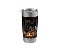 Cryptids Campfire Bigfoot Mothman Forest Gathering Stainless Steel Insulated Tumbler