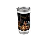 Cryptids Campfire Bigfoot Mothman Forest Gathering Stainless Steel Insulated Tumbler
