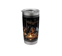 Cryptids Campfire Bigfoot Mothman Forest Gathering Stainless Steel Insulated Tumbler