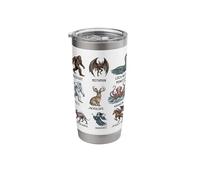Cryptids Chart Cryptid Folklore Mythical Creatures Stainless Steel Insulated Tumbler