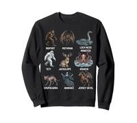 Cryptids Chart Cryptid Folklore Mythical Creatures Sweatshirt